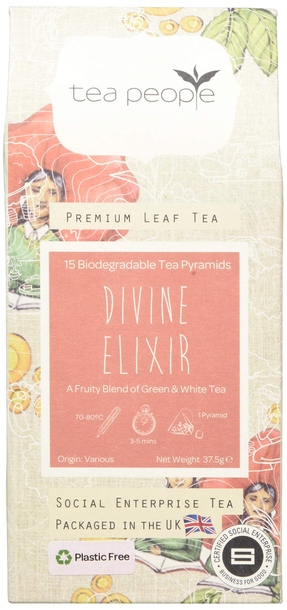 Tea People Divine Elixir, 15 Tea Pyramids in Retail Pack