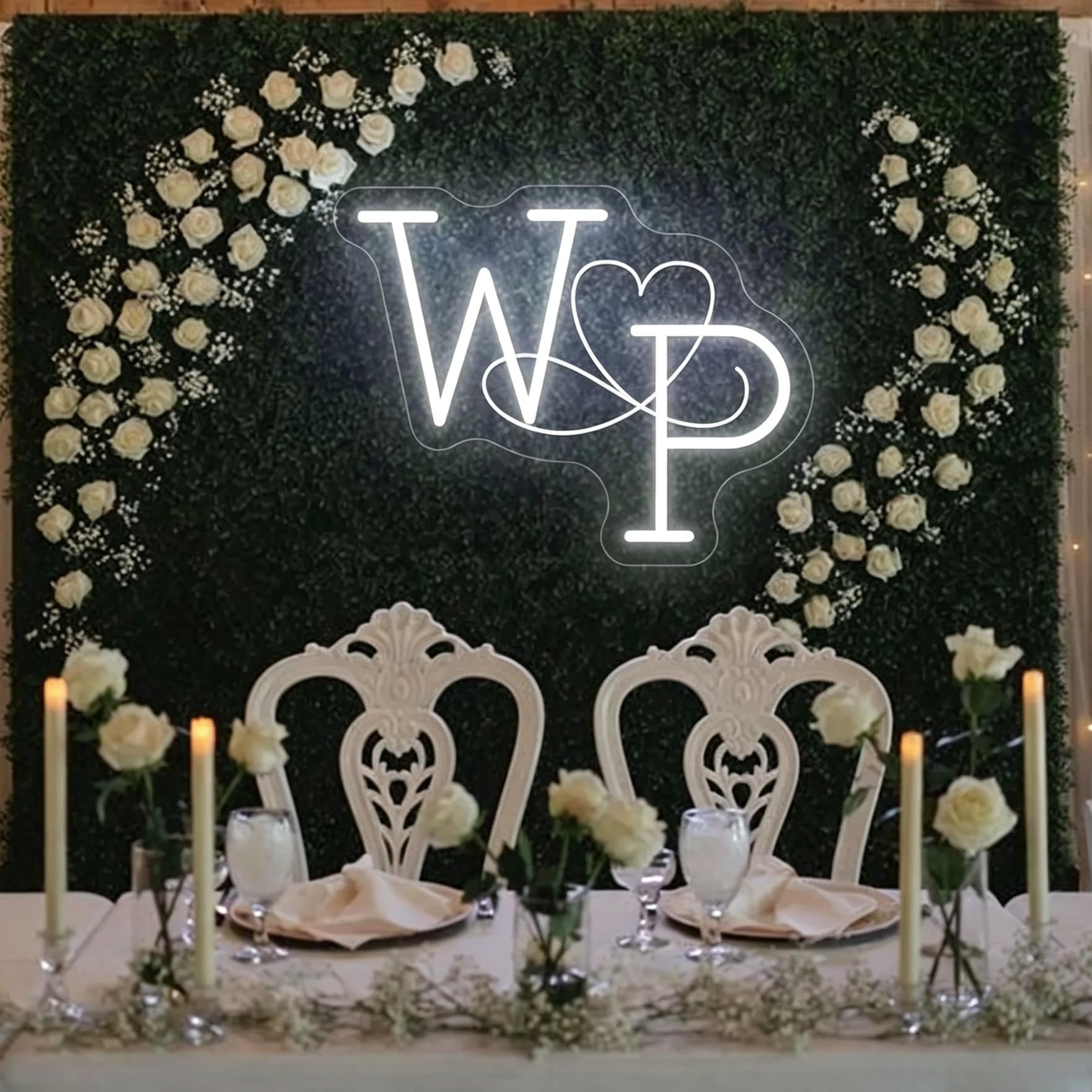Insegna al neon personalizzata per matrimonio personalizzato Iniziale Neon Light