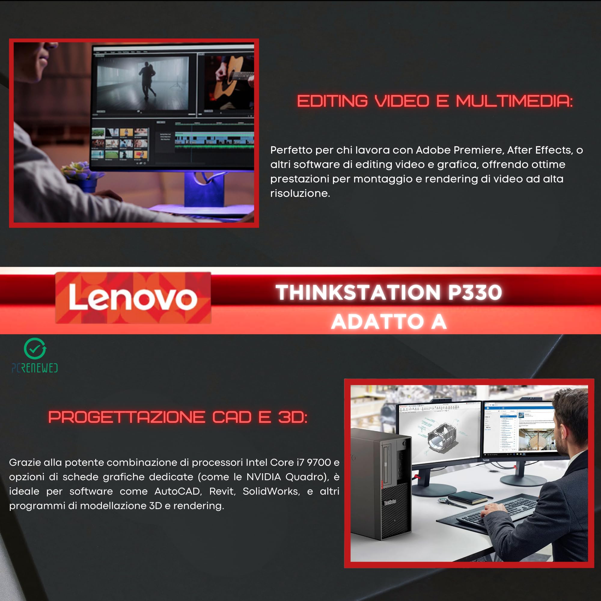 Lenovo PC Fisso Postazione Completa | Intel Core i7-8700T, 32GB RAM, SSD 1TB, Monitor 32"/27" Nuovo | Tastiera e Mouse Wireless | Wi-Fi, HDMI | Windows 11 Pro + Office 2021 PC ricondizonato (P + 32")