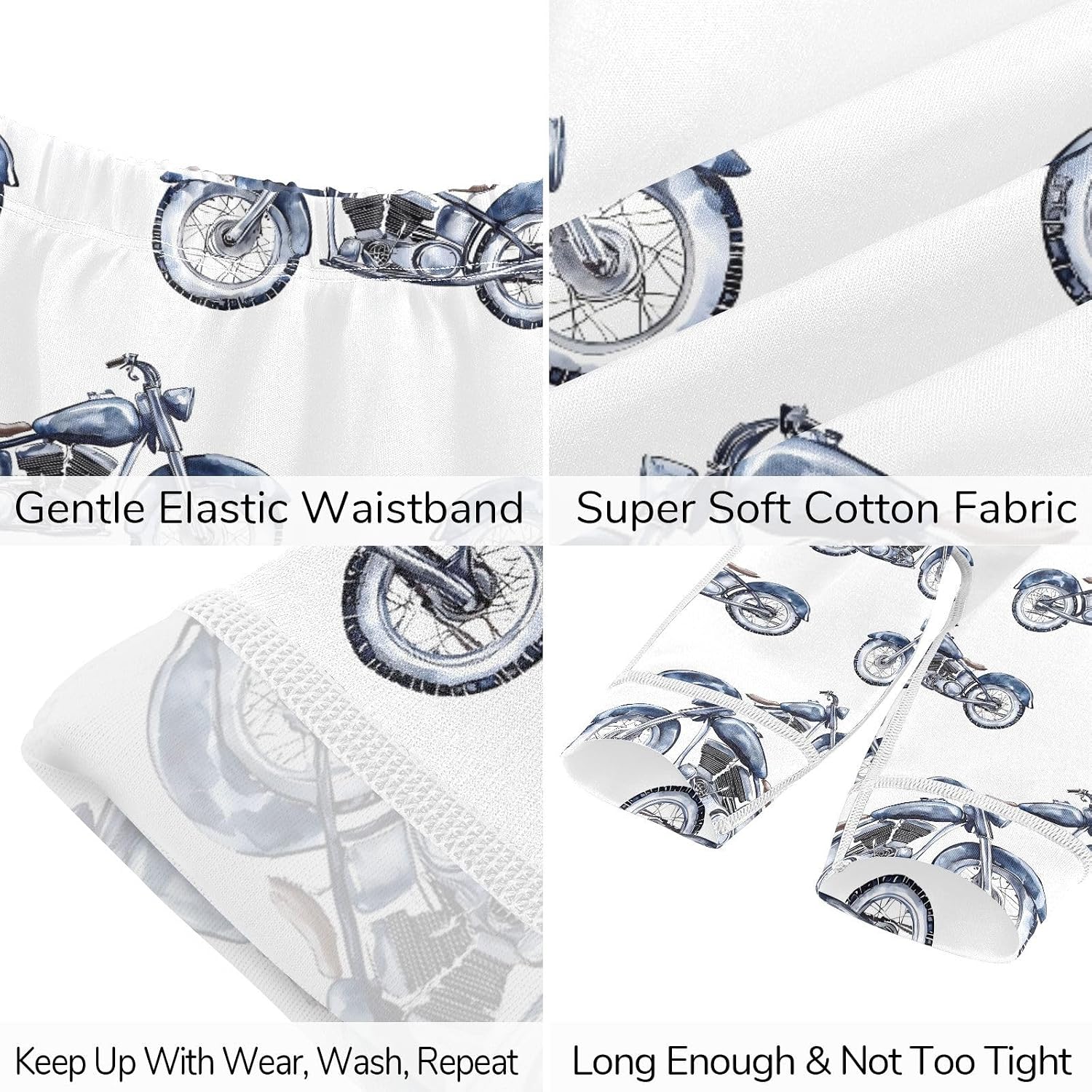 vvfelixl Baby Clothes Classic Blue Choppers Baby Bodysuits Set Unisex Short Sleeve Babys Pants Sets 0-3M