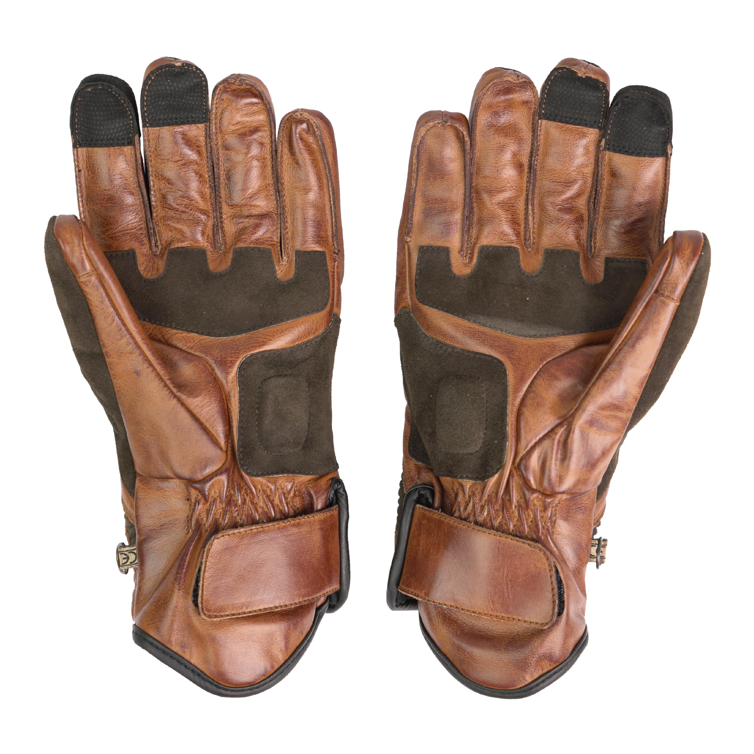 BY CITY Café III Man Winterhandschuhe | Lederhandschuhe | Knotenprotektoren | Gepolsterte Zonen | Abriebfeste Verstärkung auf der Handfläche | wasserdichte Membran