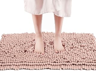 Sponsored Ad – ROSMARUS Chenille Bath Mat Non-slip Bath Rug 50x80cm High Pile Microfiber Soft Absorbent Bathroom Mat Showe...