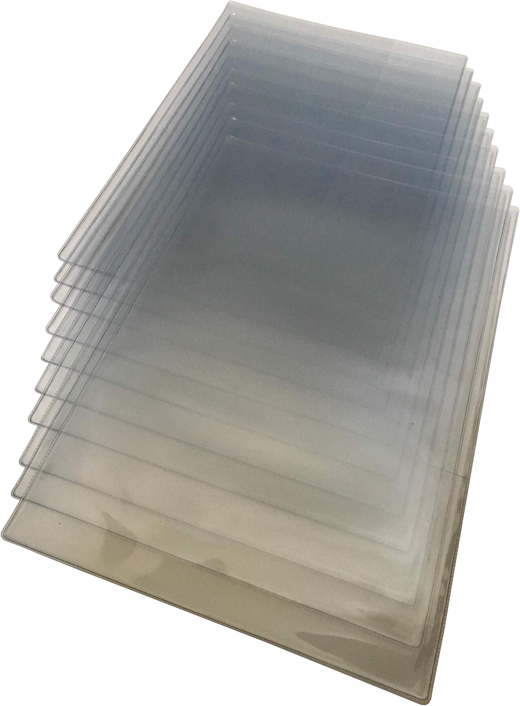 Thick (U-Type) F4 Size Plastic Jacket Sleeves Clear Transparent Poly Document Folder Project Pockets File Folder Paper Holder Organizer 13.6 x 9.3 inches (Pack of 10)
