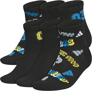 adidas Kids Athletic Cushioned 6-Pack Quarter Socks (Little Kid/Big Kid/Adult)