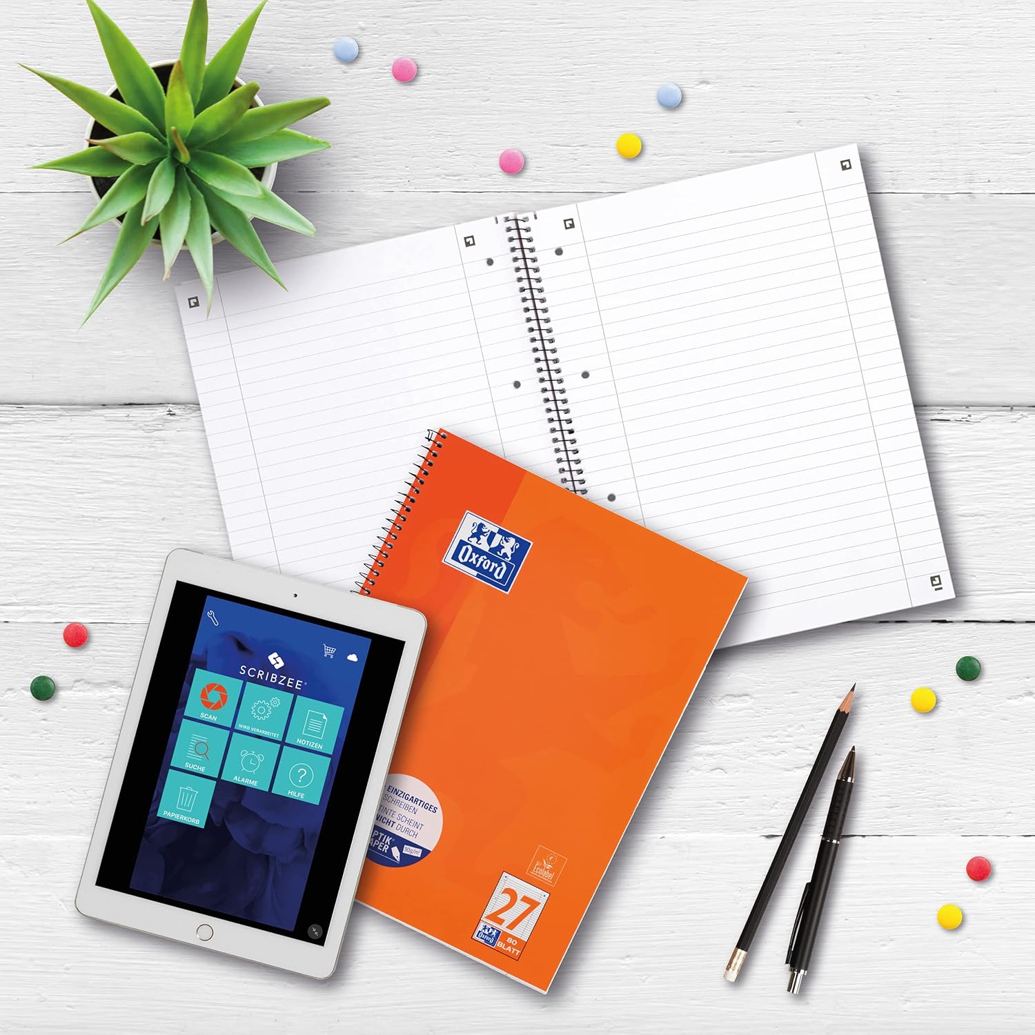 Oxford School Notepad A4 Lined 80 Sheets Orange Pack of 5