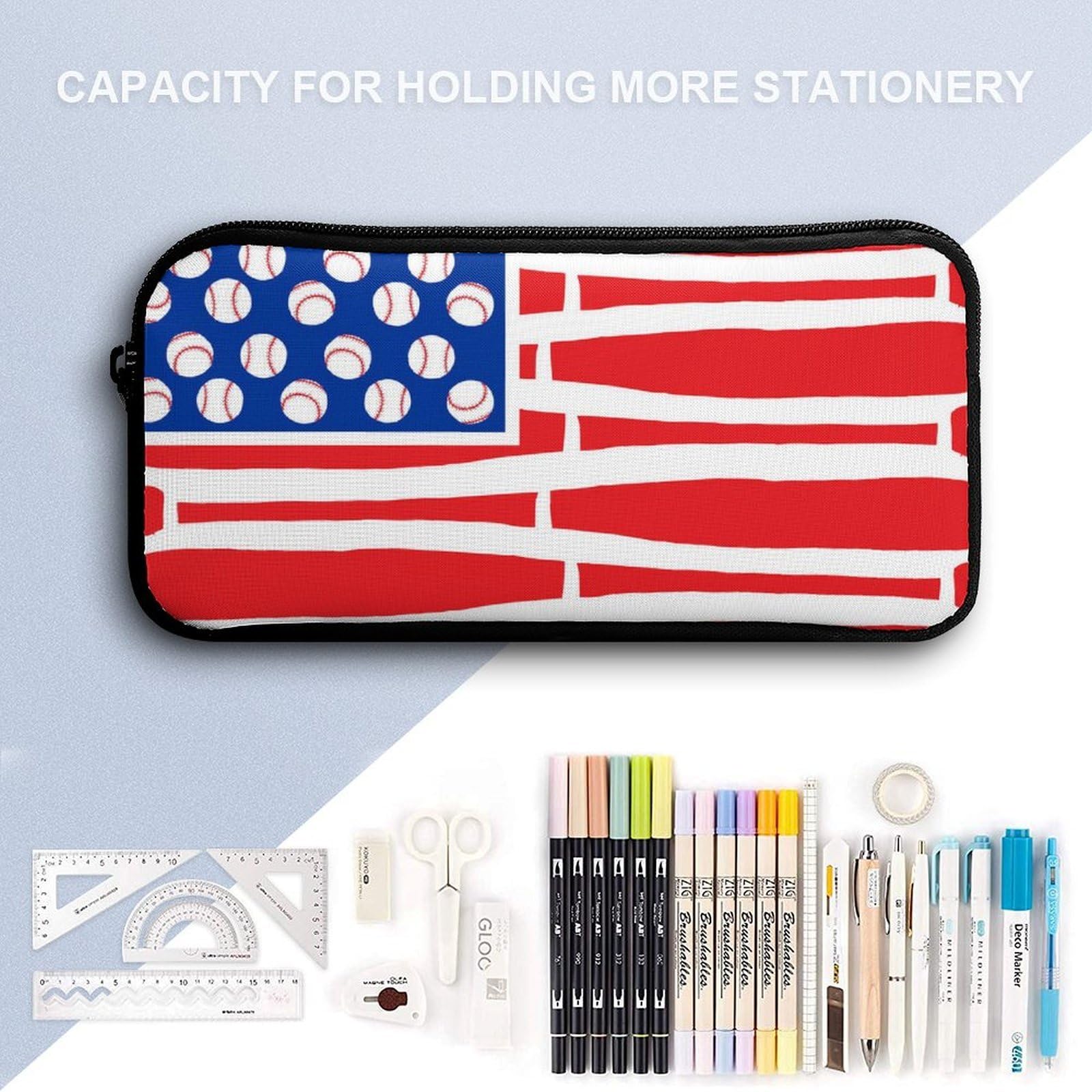 Conjunto de mochila para libros, mochila de día, bandera estadounidense, bates y pelotas de béisbol, mochila para computadora portátil con bolsa para almuerzo y almacenamiento de viaje D