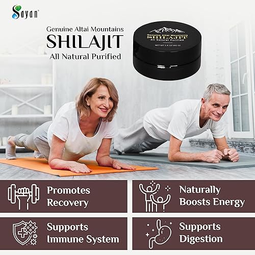 Miniatura 7 de Sayan Resina Shilajit pura de 1.4 onzas, 265 porciones, potente suplemento de ácido fúlvico orgánico, apoya el sistema inmunológico, la memoria, el