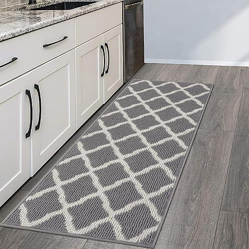 Miniatura 34 de SHACOS Tapetes para puertas de 24 x 36 pulgadas, lavables, antideslizantes, absorbentes de agua, para entrada, entrada, hogar, garaje, cocina