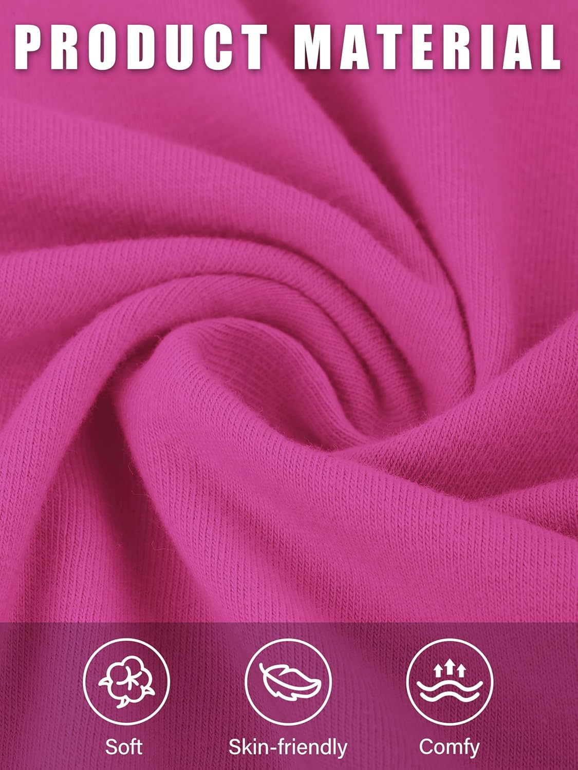 5 Pack Cotton Girls Long Sleeve Shirts Toddler Soft Basic T-Shirts Top Kids Crewneck Layering Tees - Image 5