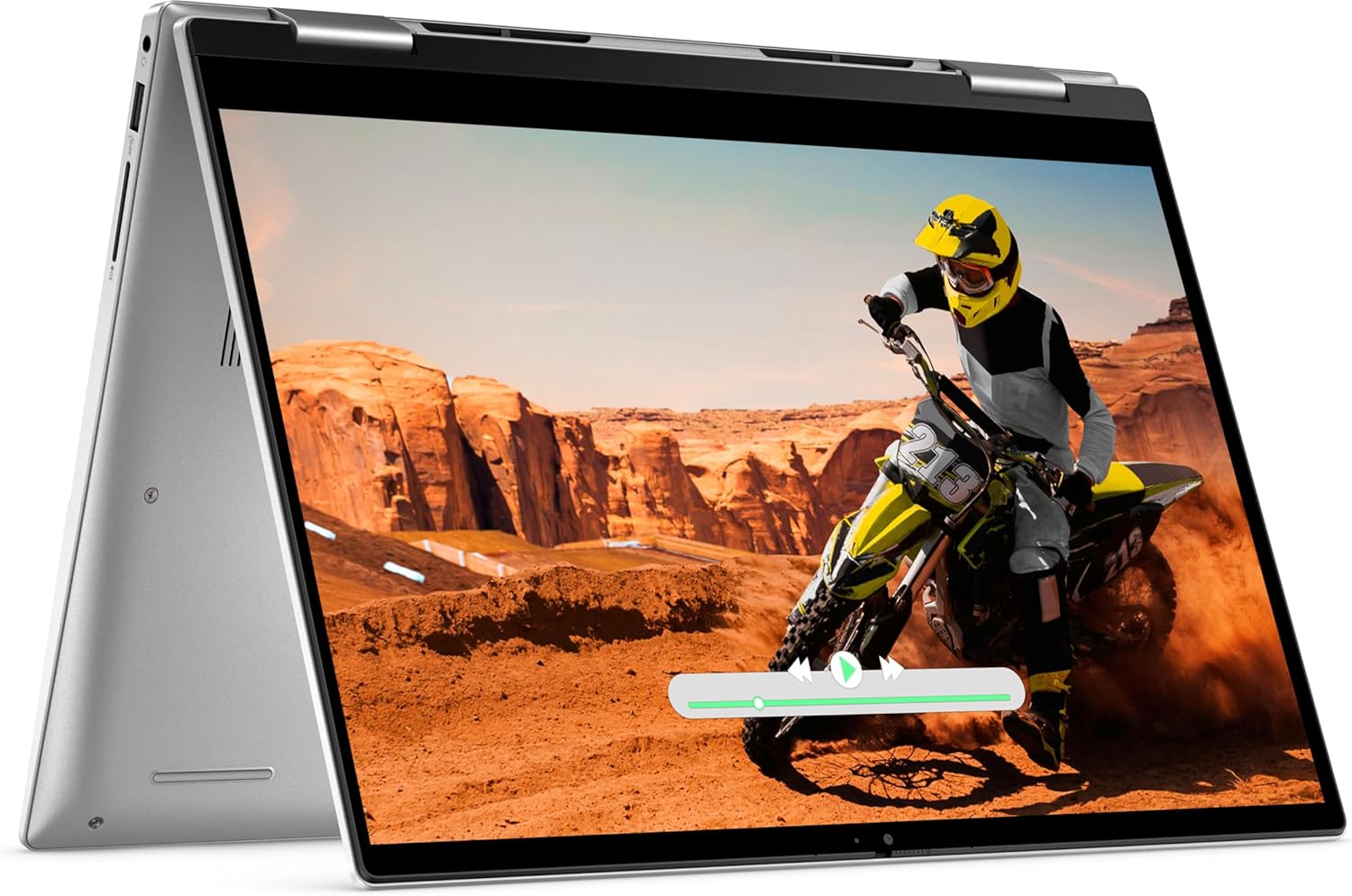 Dell Inspiron 7435 2-in-1 Laptop (2023) Touch | 14" 1920x1200 FHD+ | Ryzen 5-7530U - 512GB SSD Hard Drive - 8GB RAM | 6 cores @ 4.5 GHz Win 11 Home Silver (Renewed)