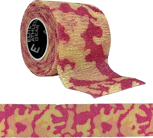 Miniatura 11 de Cinta atlética autoadhesiva – 2 pulgadas x 6.5 yardas – Sin látex, envoltura deportiva fácil de rasgar para fútbol, béisbol, fútbol, muñeca, Cruz de