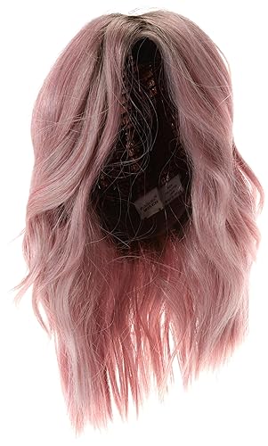 Raquel Welch Peluca Big Spender Pageboy de longitud al hombro con sofisticadas ondas caídas por Hairuwear, gorra de tamaño medio, color rosa