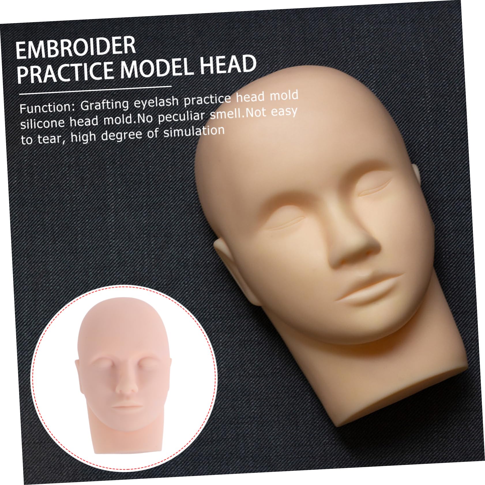 Maniquí De Práctica Para Maquillaje y Extensiones De Pestañas Cabeza De Cosmetología Para Entrenamiento Para Práctica De Maquillaje y Masaje Facial