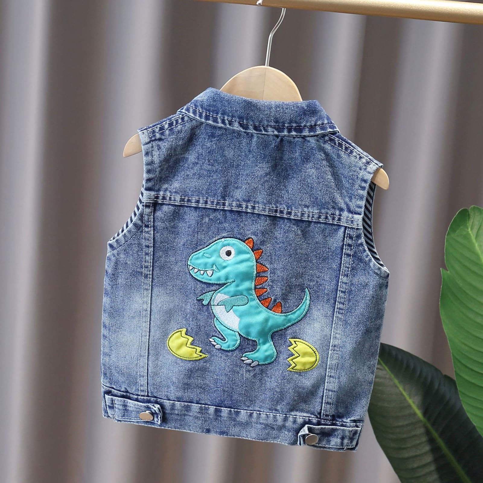 Chaleco para niños Chaleco vaquero chaleco vaquero de algodón de dibujos animados chaqueta sin mangas chaleco sin mangas para primavera y otoño