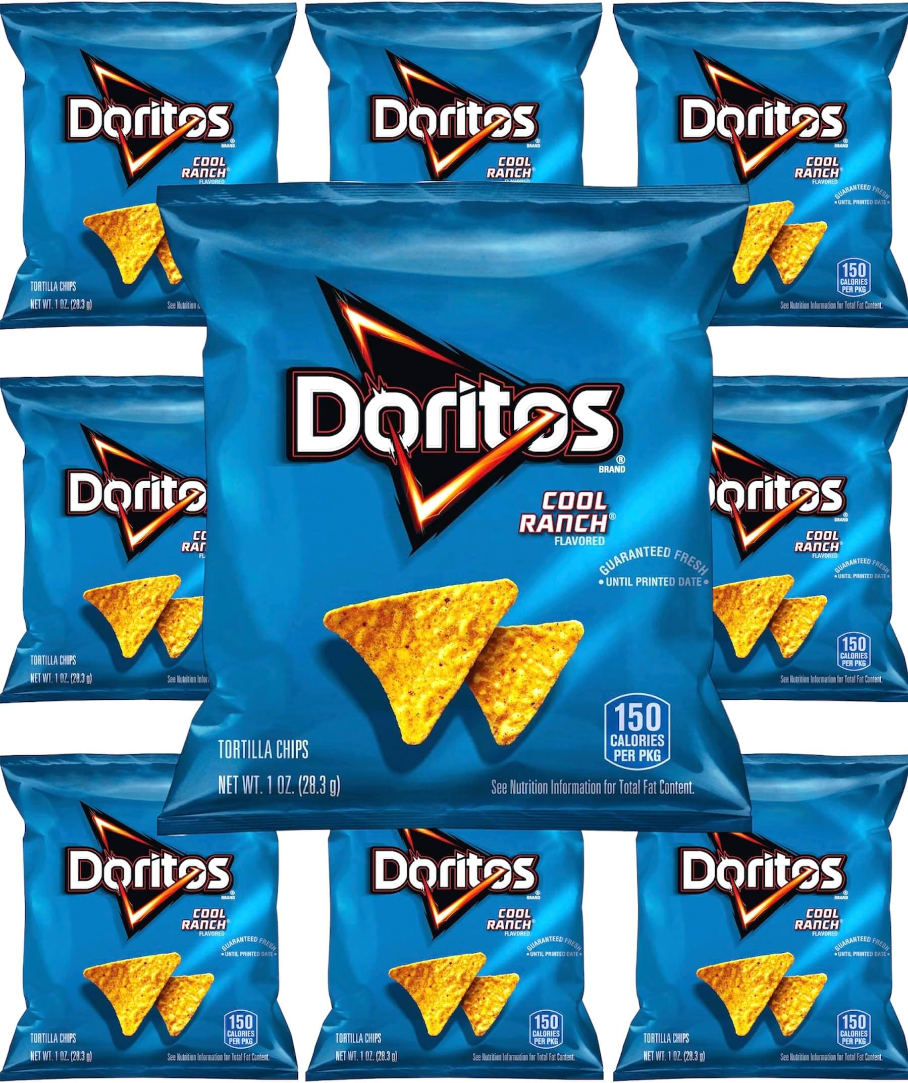 Doritos Cool Ranch Chips,1oz, 10 Pack