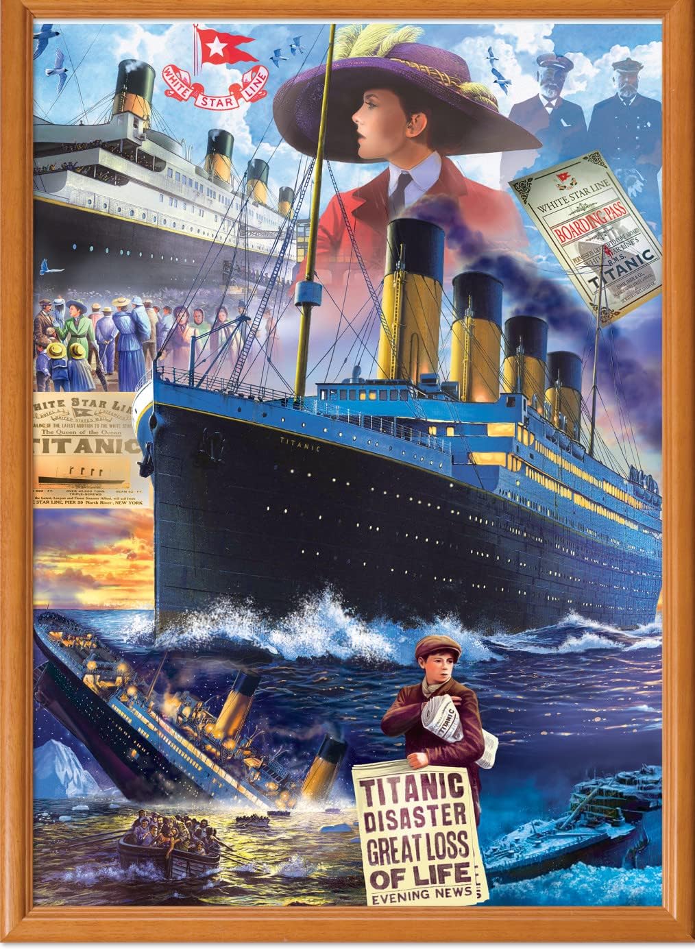 MasterPieces 1000 Piece Jigsaw Puzzle for Adults, Family, Or Youth - Titanic Collage - 19.25"x26.75"