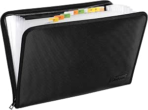 Porte-Documents Ignifuge Et Étanche A4 - Sac De Protection Feu & Eau 1000°C Avec Fermeture Éclair, Pour Passeports, Argent, Certificats (34x25 Cm)