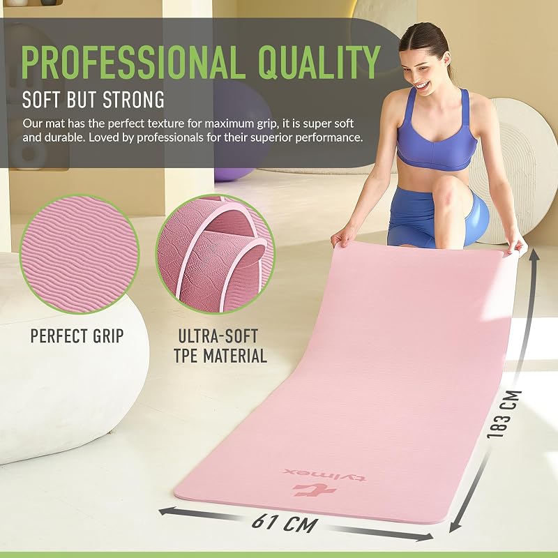 Saltea de Yoga Tylmex 183x61cm TPE Antiderapantă pentru Fitness și Pilates