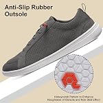 Men's Barefoot Wide Toe Box Shoes - Minimalist Barefoot Shoes with Zero Drop Sole Extra Wide Slip on Walking Shoes for Men