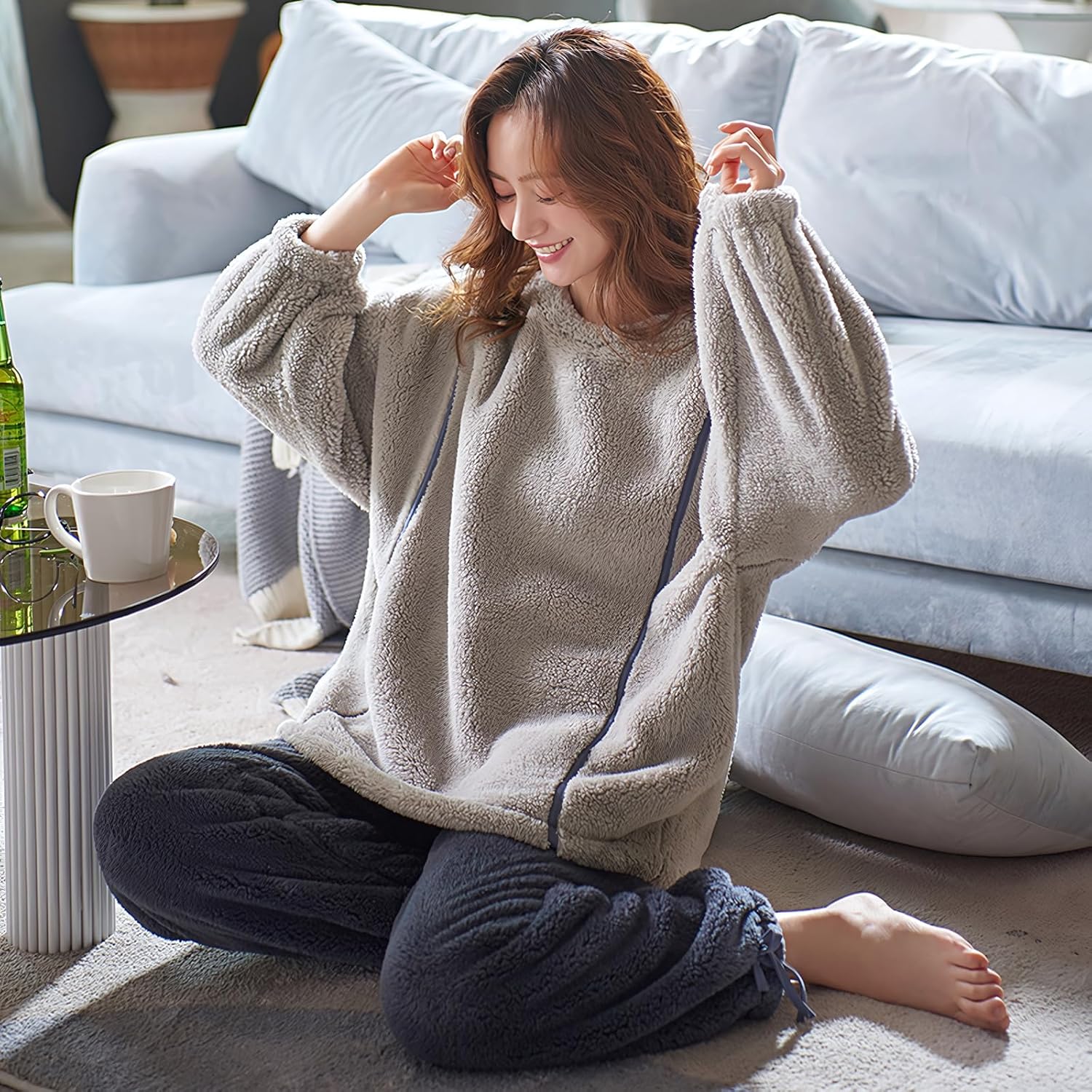 [Smomo] もこもこ パジャマ メンズ 長袖 裏起毛 ルームウェア 上下セット 無地 秋 冬 暖かい 着心地 部屋着 男女兼用 Smomo] もこもこ パジャマ メンズ 長袖 裏起毛 ルームウェア 上下セット 無地 秋 冬 暖かい 着心地 部屋着 男女兼用 Smomo] もこもこ  パジャマ メンズ 長袖 裏起毛 ルームウェア 上下セット 無地 秋 冬 暖かい 着心地 部屋着 男女兼用 メンズパジャマ ルームウエア