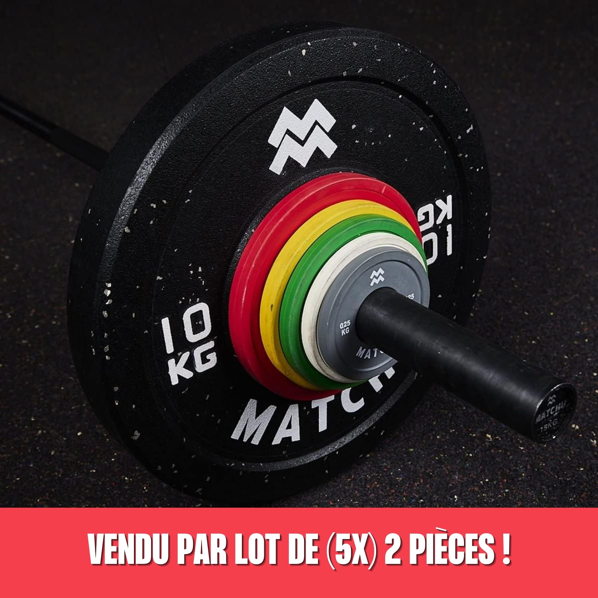 MATCHU - Plateaux fractional - Mini disques d'haltères - Diamètre de l'anneau central 50mm - Lot de 2 pièces - Disques d'haltères - Blaireaux - Disques de poids