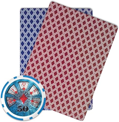 Miniatura 7 de Brybelly Hi-Roller - Chip de póquer pesado compuesto de arcilla de 0.49oz, paquete de 50