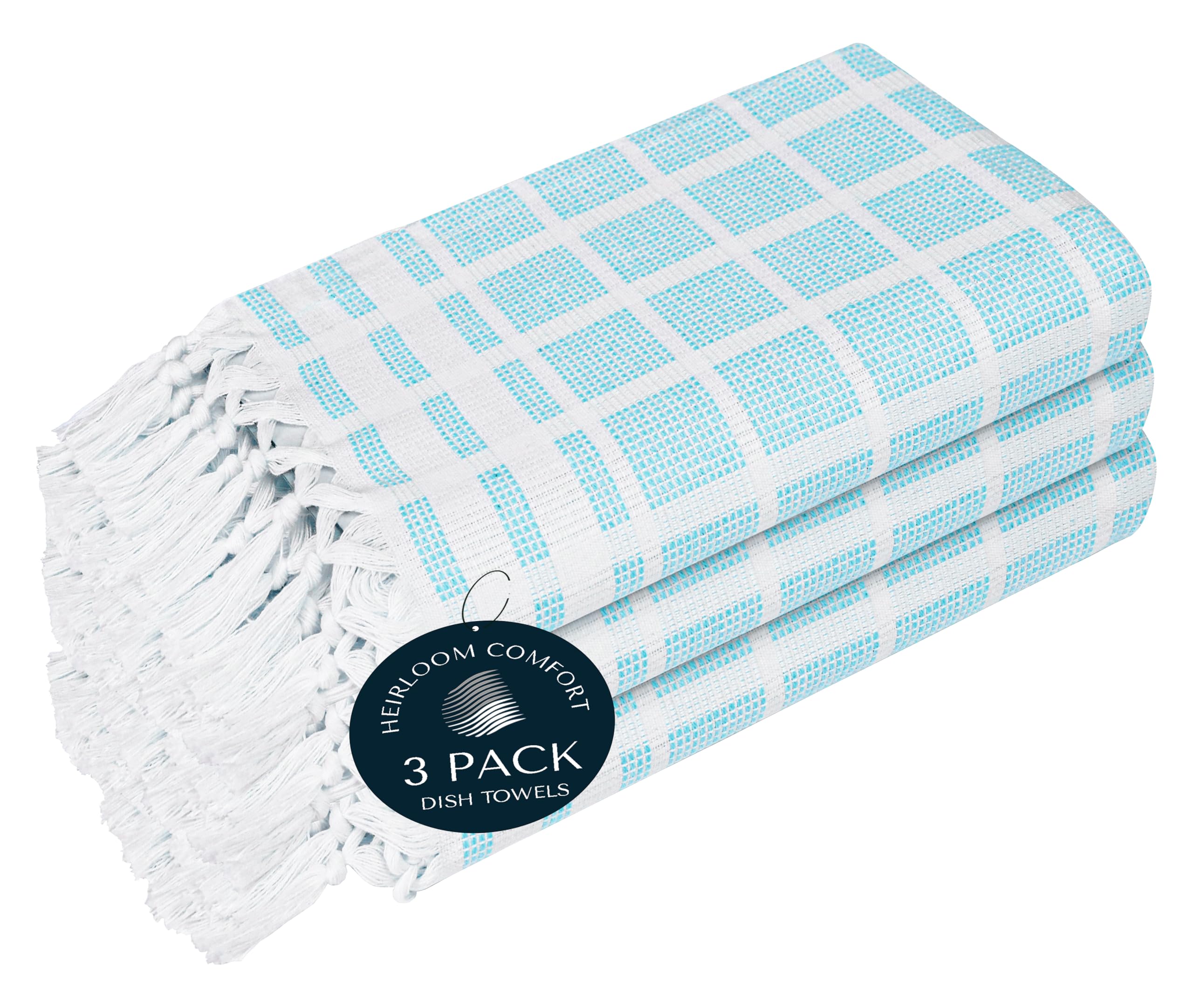 Asciugamani da cucina a matrice punteggiata blu e bianco, confezione da 12, 40 x 66 cm, 100% cotone, morbidi e ad asciugatura rapida, assorbenti, riutilizzabili, strofinacci