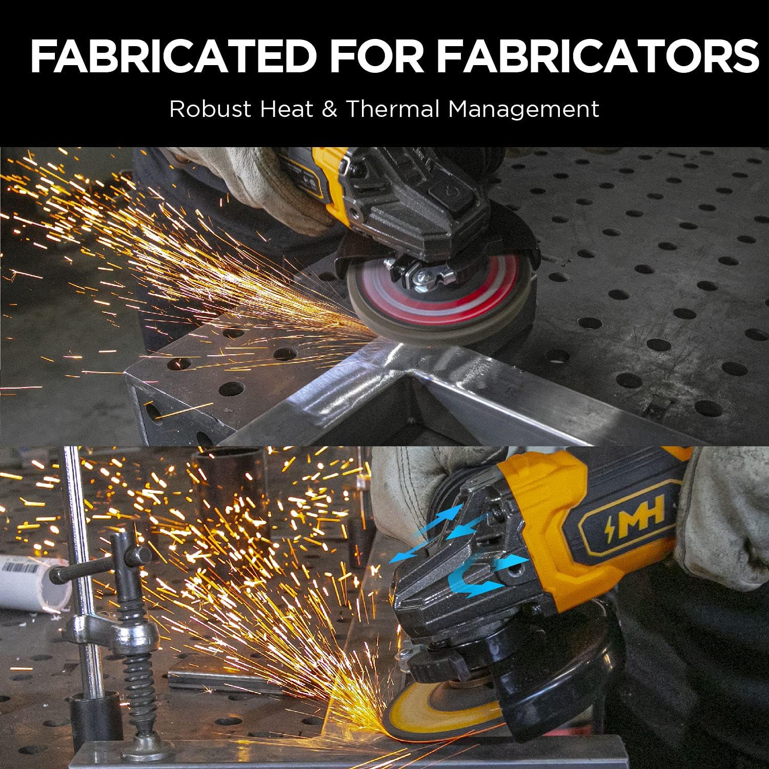 Onе-Dау Sаlе: Uр tо 40% оƒƒ MOTORHEAD 20V ULTRA 4-1/2 inch Cordless Angle Grinder, Lithium-Ion, 10000RPM, 3 Position Handle, Paddle Switch, 2Ah Battery, Quick Charger, Bag, (3) Cutting, Grinding & Polishing Wheels, USA-Based