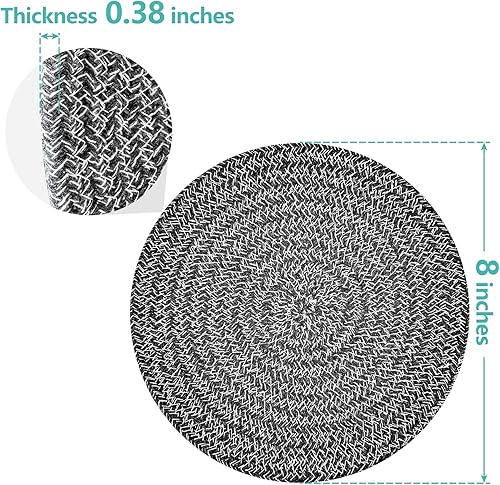 Miniatura 3 de Salvamanteles para platos calientes, ollas y sartenes, almohadillas calientes de 8 pulgadas, 6 piezas, soportes para ollas para cocina, tapete