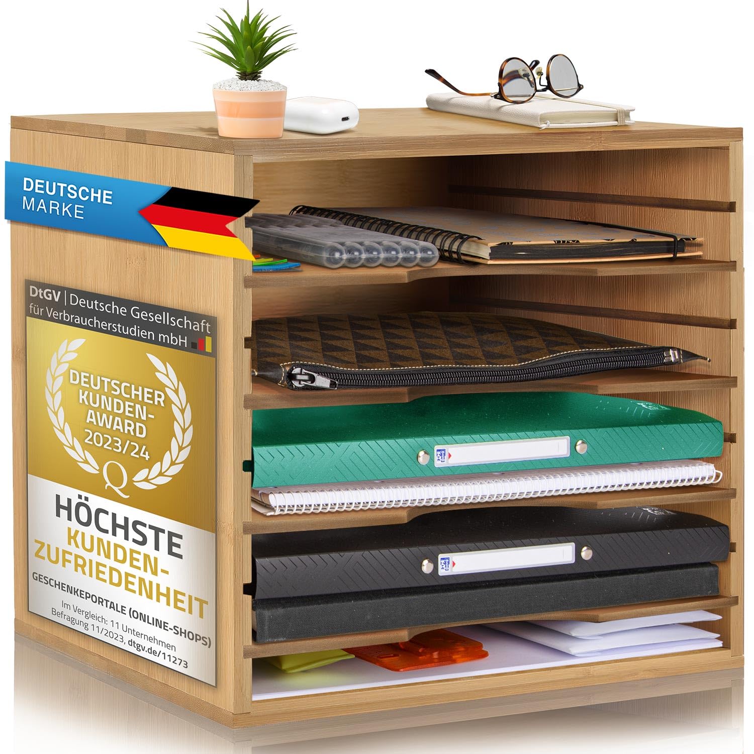 Robuste Et Durable Organisateur De Bureau Bois,Classeur Rangement