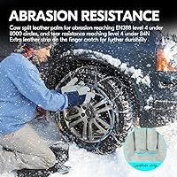 Vista 4 de Vgo... Winter Warm Lined Cowhide Split Leather Work Gloves,Heavy Duty Truck Driving Gardening Farm Welding(CB3501F)