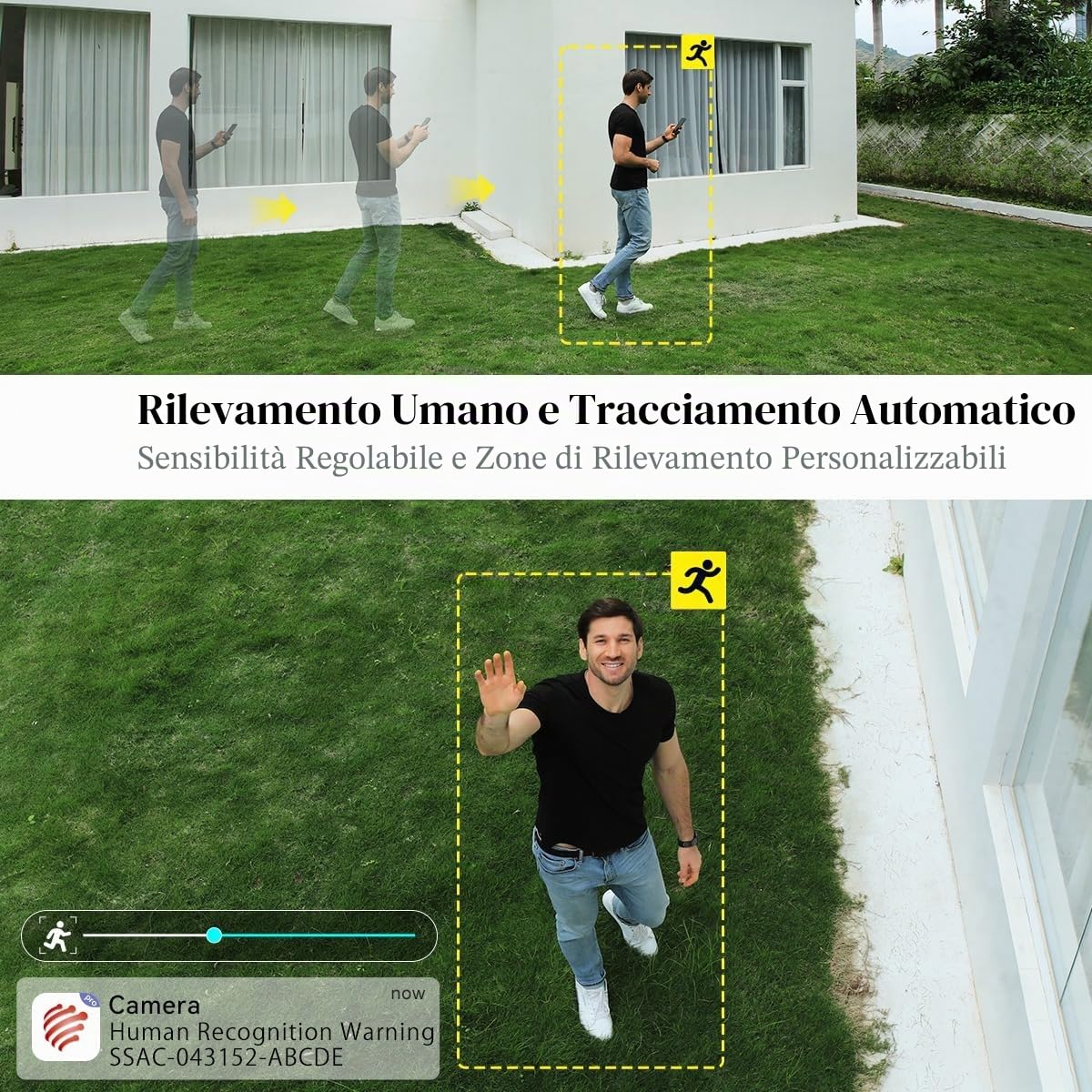 Ctronics2.5K 4MP 3G/4G LTE Telecamera con Sim Esterno, PTZ IP Videocamera Sorveglianza, Visione Notturna a Colori, Rilevamento Umano, Tracciamento Automatico, Audio Bidirezionale, Bianco (Nero)