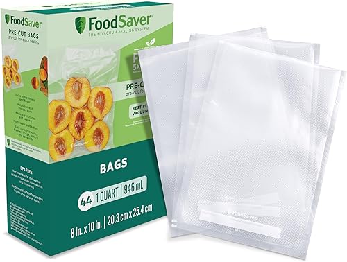 Miniatura 5 de FoodSaver Bolsas selladoras al vacío, rollos para almacenamiento hermético de alimentos y Sous Vide, 11 pulgadas x 16 pies y bolsas selladoras al