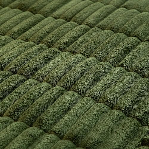 Miniatura 43 de vctops Funda de Sofá a Rayas de Pana Súper Suave Funda de Sofá Seccional Lavable Antideslizante Protector de Muebles para Niños Perros Mascotas, 1