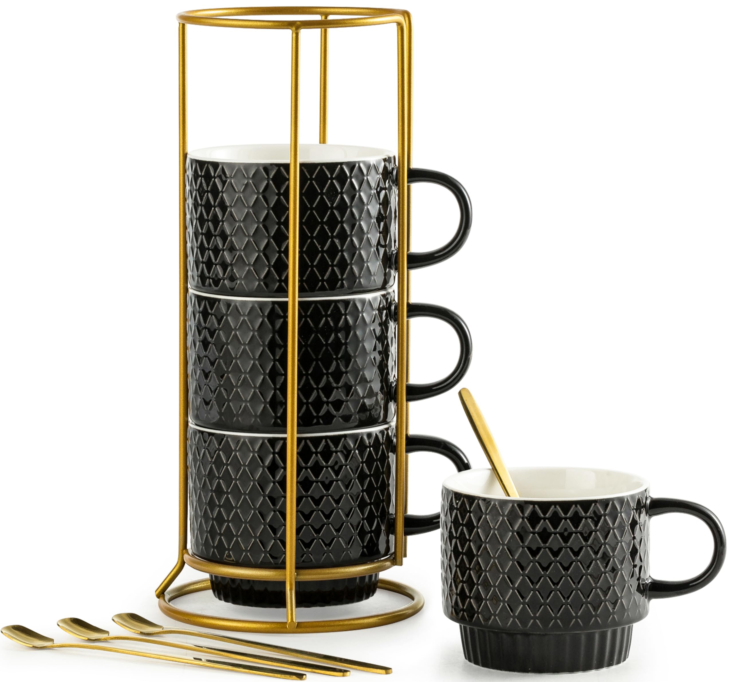Tasse à café empilables en céramique pour vos pauses latte et macchiato en cuisine