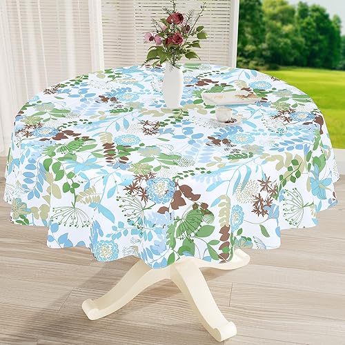 Miniatura 39 de misaya Mantel rectangular de vinilo impermeable, mantel lavable con reverso de franela, mantel de plástico para cena, picnic, interior y exterior