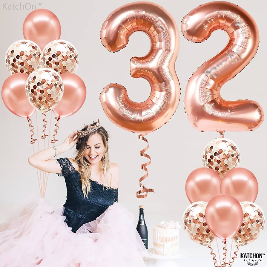 Amazon | KatchOn(カッチオン) ローズゴールド 32個のバルーン