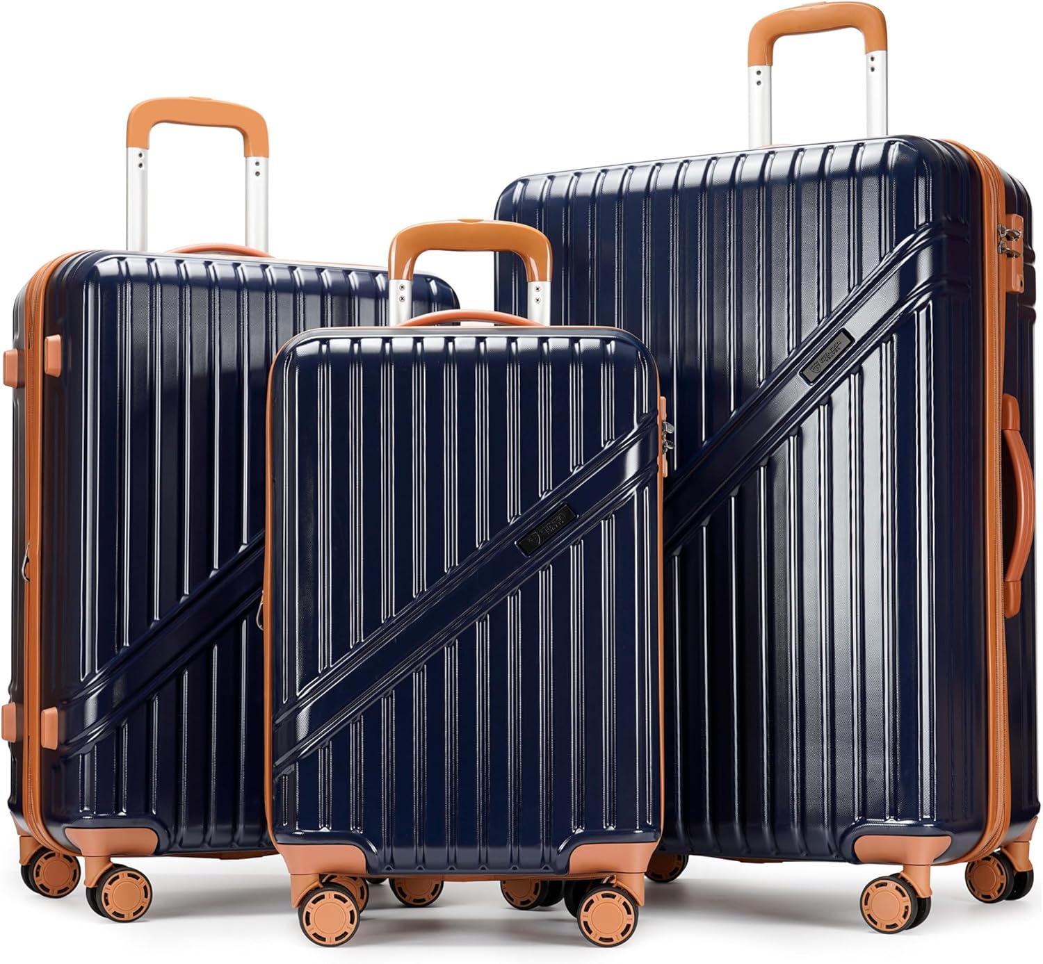 GinzaTravel Luggage Sets 3-Piece Expandable Suitcases with Wheels PC+ABS Durable Hardside Luggage sets TSA lock GinzaTravel Luggage Sets 3-Piece Expandable Suitcases with Wheels PC+ABS Durable Hardside Luggage sets TSA lock