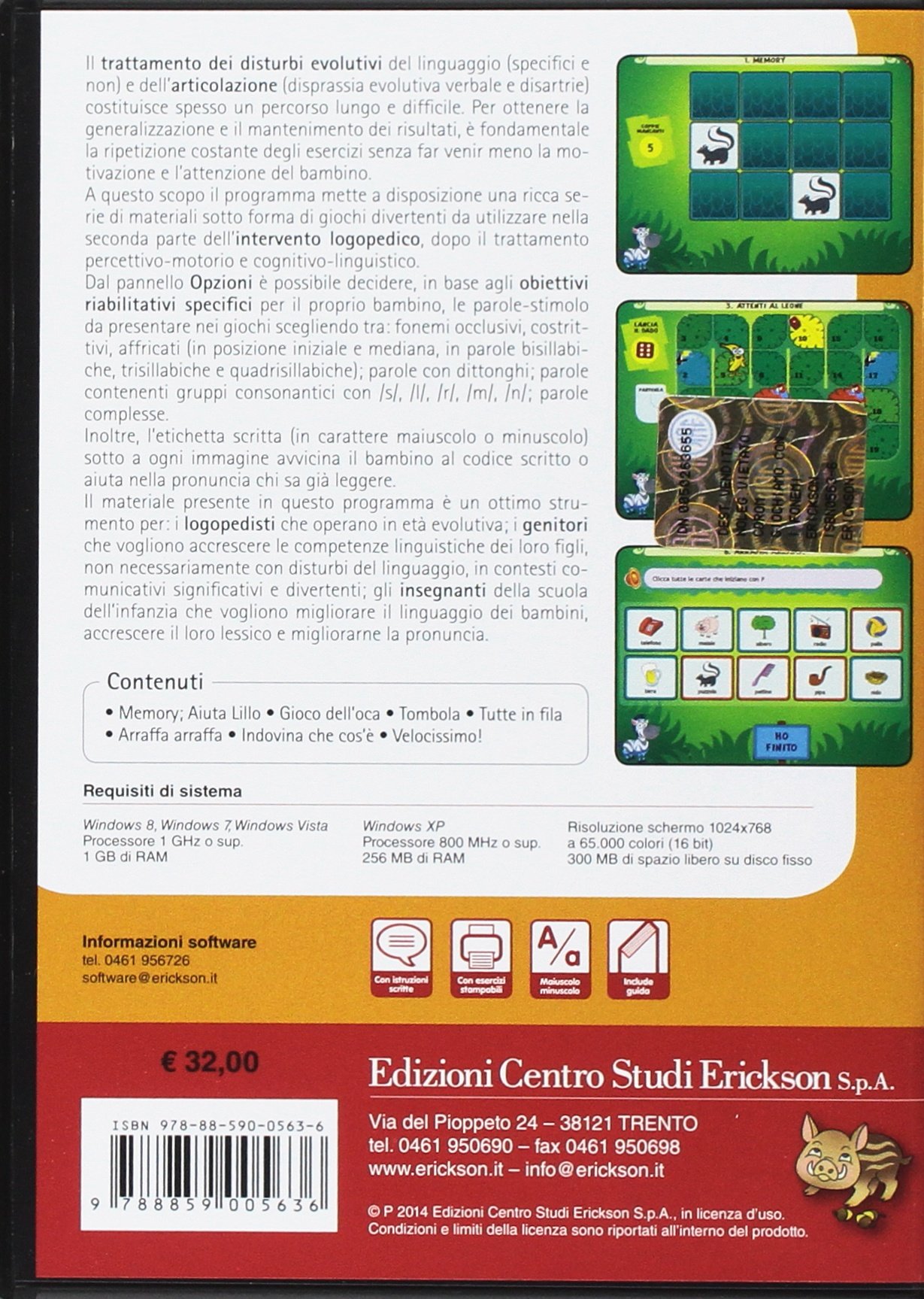 Giochiamo con i fonemi. Attività e giochi per il consolidamento delle abilità fono-articolatorie. CD-ROM