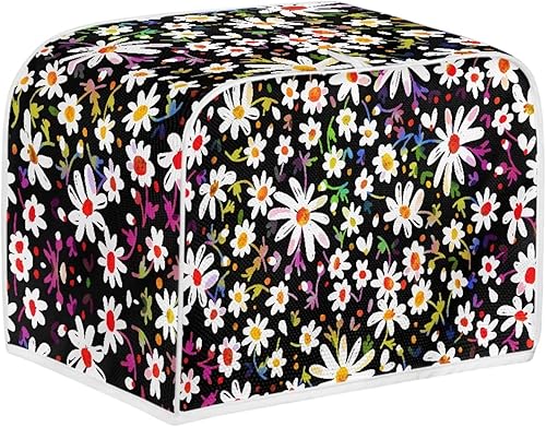 Dreaweet Linda cubierta para tostadora de 4 rebanadas con estampado de gato, cubierta antipolvo para tostadora de electrodomésticos pequeños para