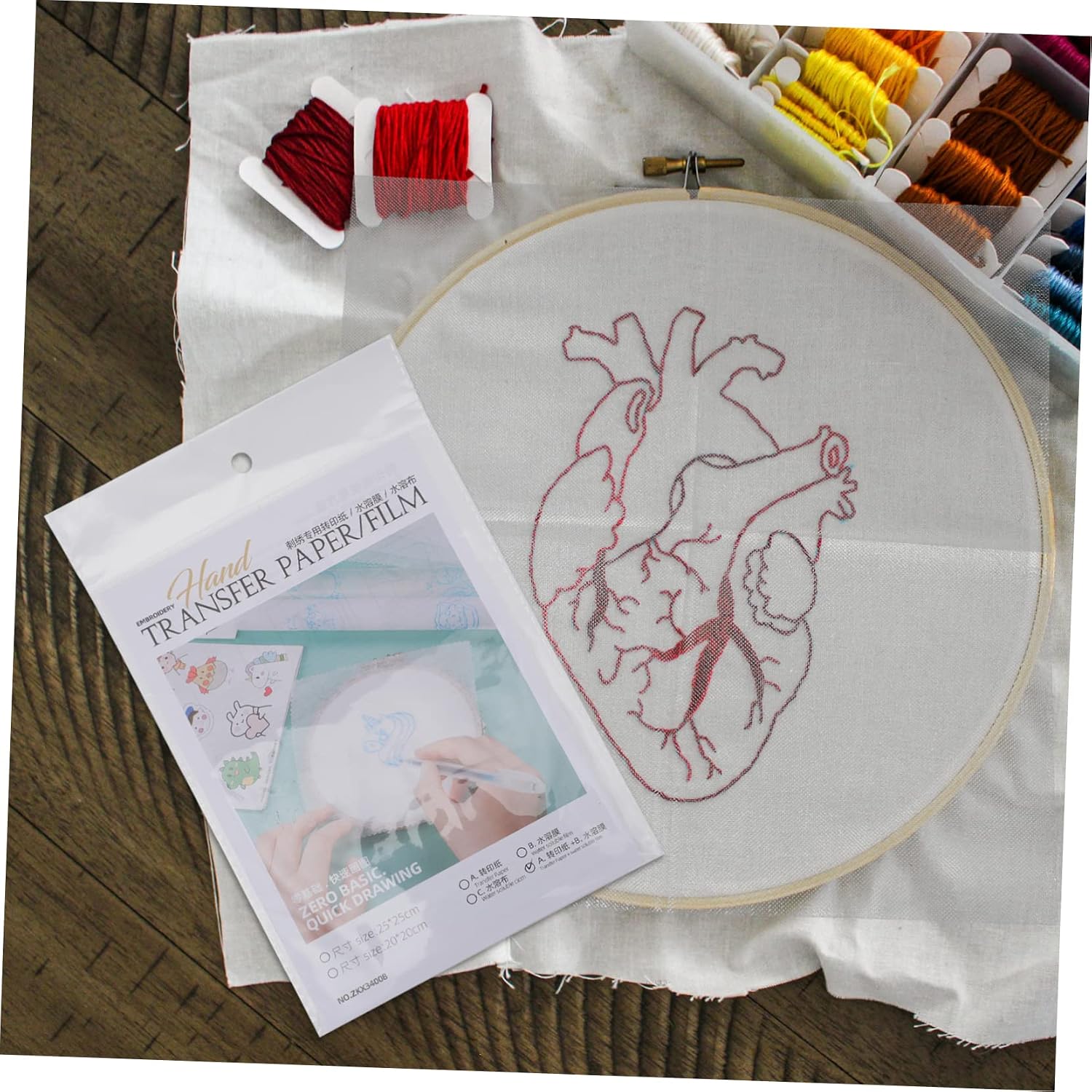 PLAFOPE 16Pcs Water Soluble Embroidery Stabilizer Film for DIY Craft Making Transparent Dissolvable Film for and Clean Stitching for Shirt and Canvas Transfer