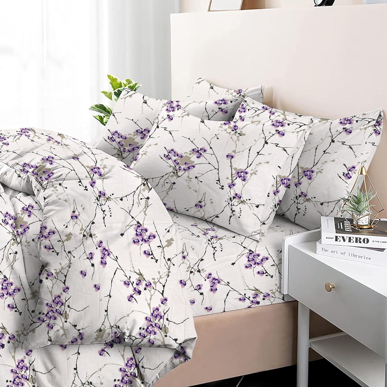EverSoft Super King Size Duvet Cover Set, Exotic Lilac - Image 3