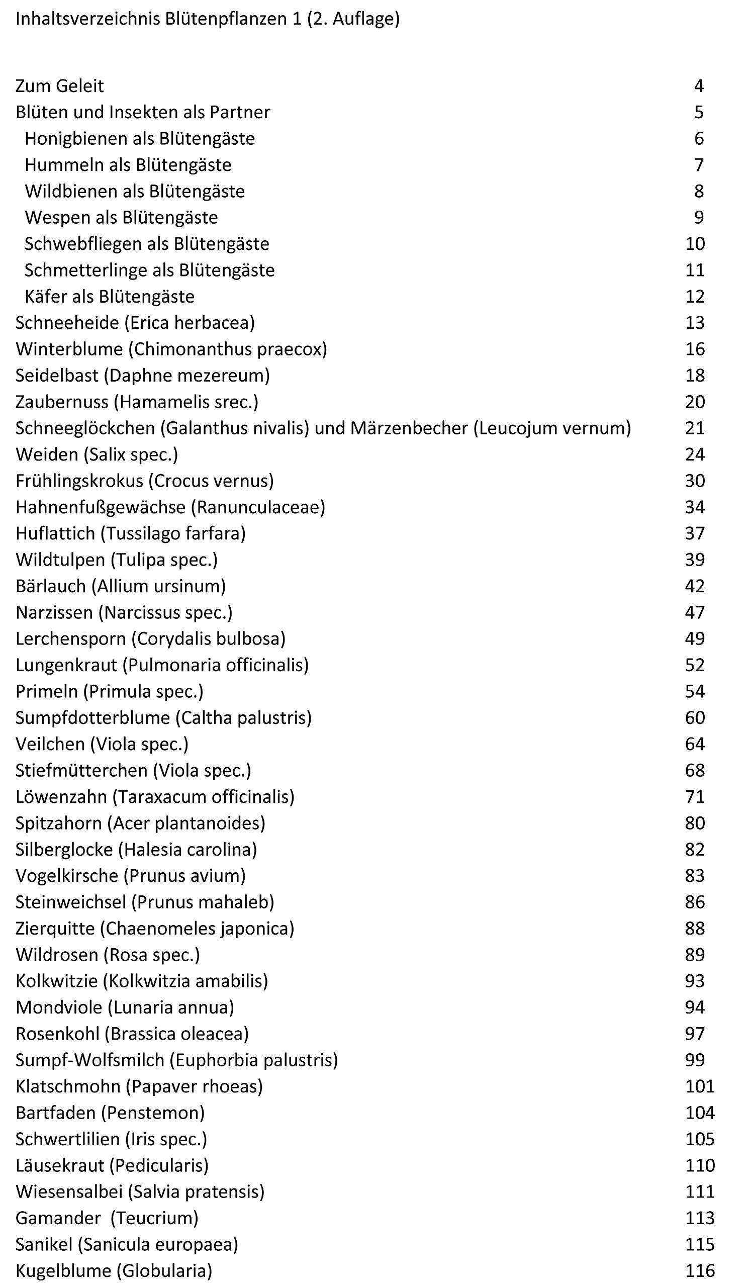 Blütenpflanzen und ihre Gäste (Teil 1)