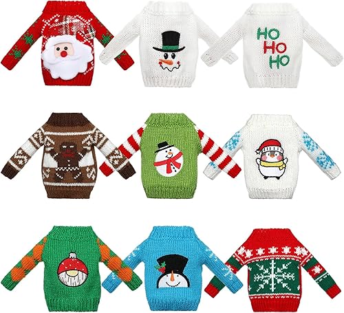 Miniatura 1 de Accesorios de elfo de Navidad, conjunto de accesorios de ropa de Navidad, conjunto de suéter de muñeca de elfo, ropa de punto, alce, árbol de