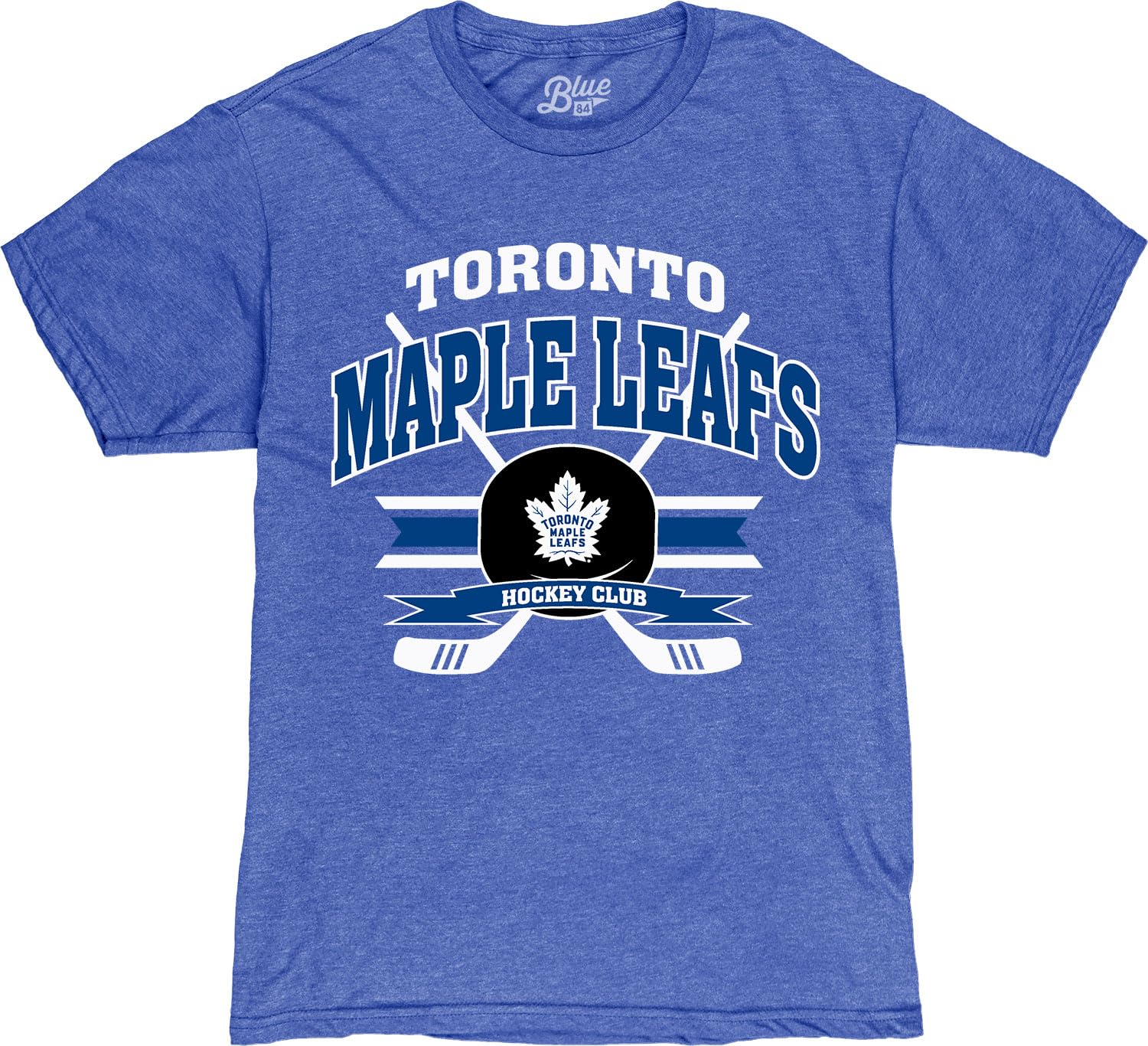 Blue 84 NHL Officially Licensed T-Shirt Heathered Hockey Puck
