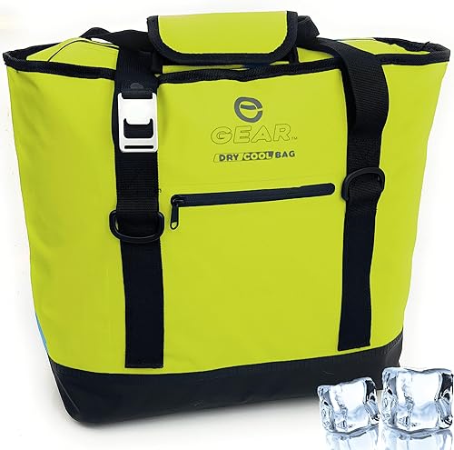 Enthusiast Gear Dry Bag Cooler Tote - Bolsa enfriadora plegable, impermeable y a prueba de fugas - Piscina y playa - 20 o 36 latas