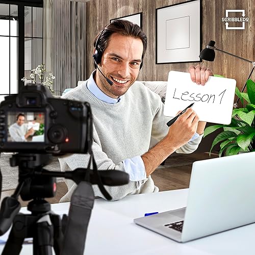 Miniatura 8 de Scribbledo Pizarra blanca pequeña de borrado en seco de 6 x 9 pulgadas, pequeña pizarra de borrado en seco, pizarras portátiles de borrado en seco,