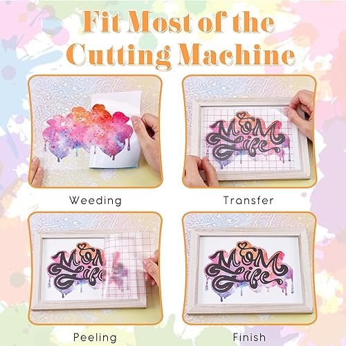 Miniatura 3 de HTVSTD Colorful Splash - Vinilo permanente  16 hojas de 12 x 10 pulgadas de vinilo adhesivo permanente para tazas y decoraciones, vinilo