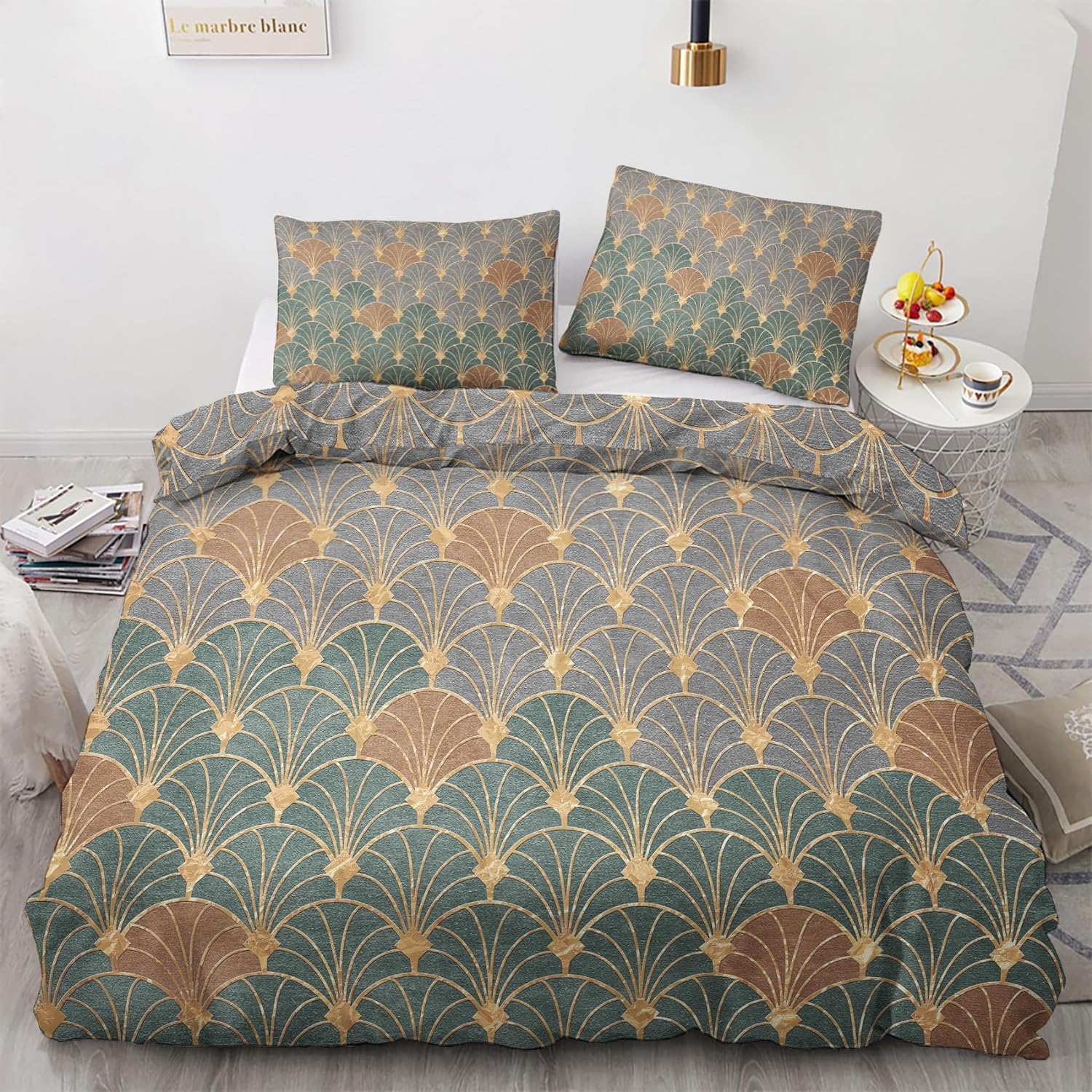 Housse de couette 140x200 dessin animé en microfibre avec 2 taies d'oreiller
