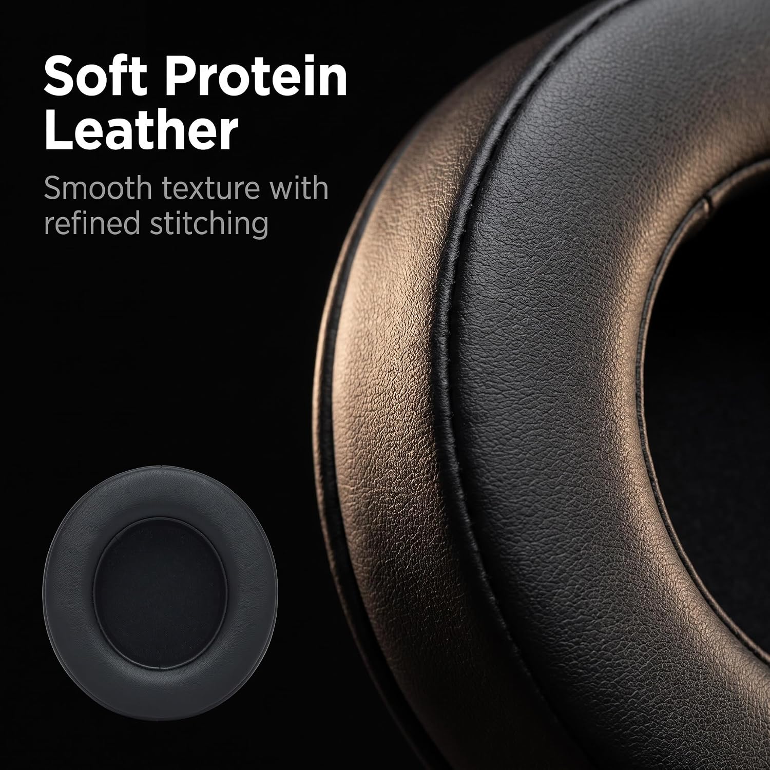 1 Pair Black 90mm Thick Earmuff Ear Cushion Pads Replacement for Kraken Pro Gaming Headphones Headphone Earpads Headphones, Earbuds and Accessories image 5